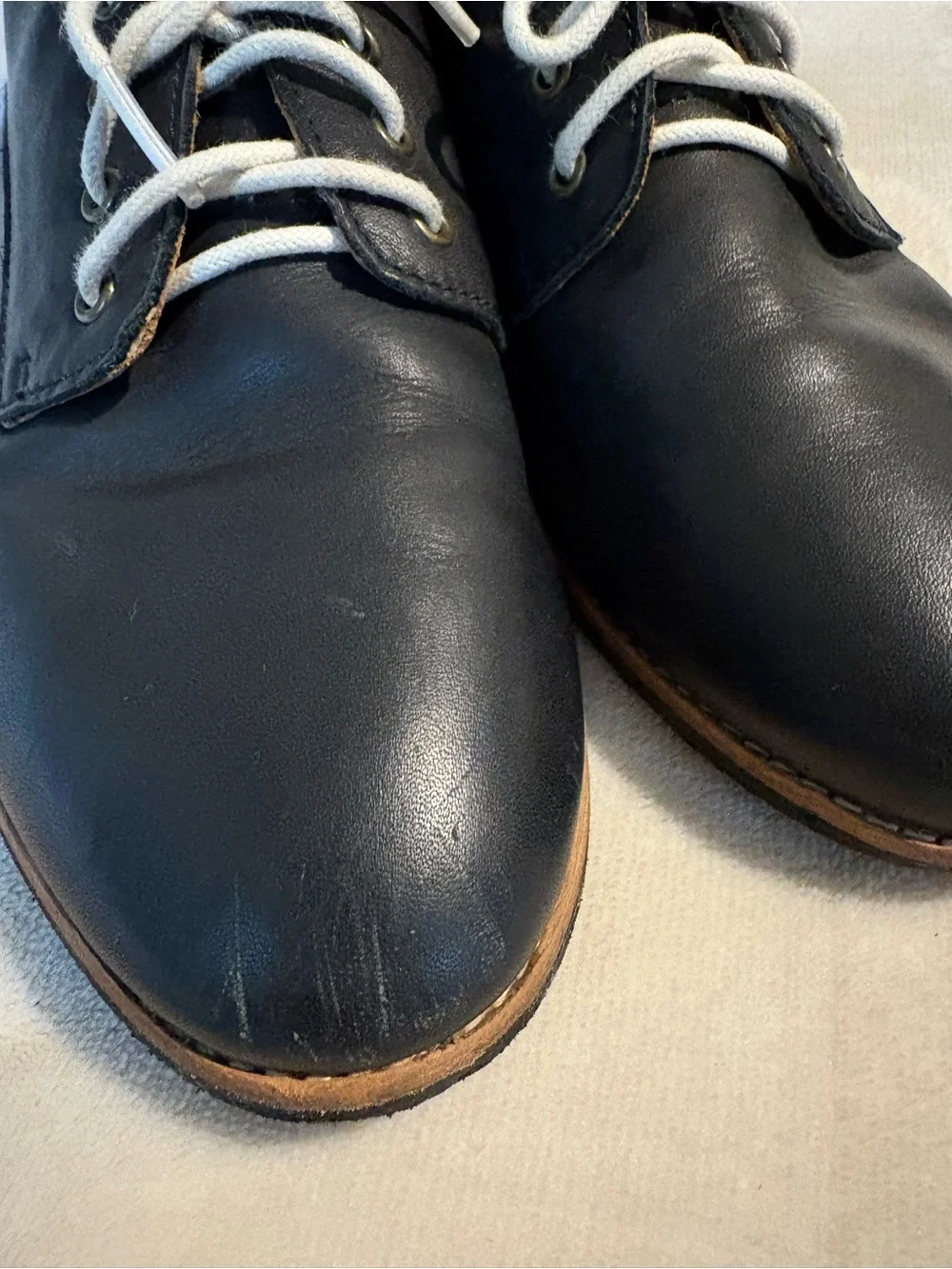 Rollie Black Leather Derby Shoes for Men - Classic Lace-Up Oxford Style